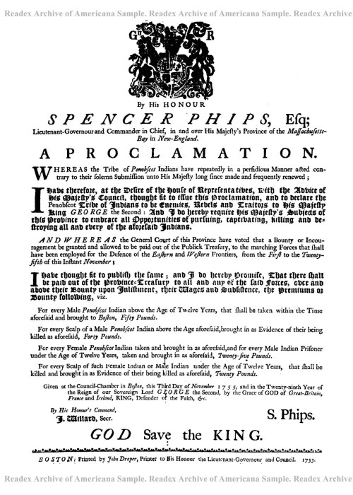 PhipsProclamation1755